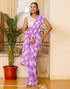 Vasthrlay Georgette Printed Unstitched Lavender Saree