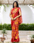 Vasthrlay Chanderi Bandhani Unstitched Red Saree