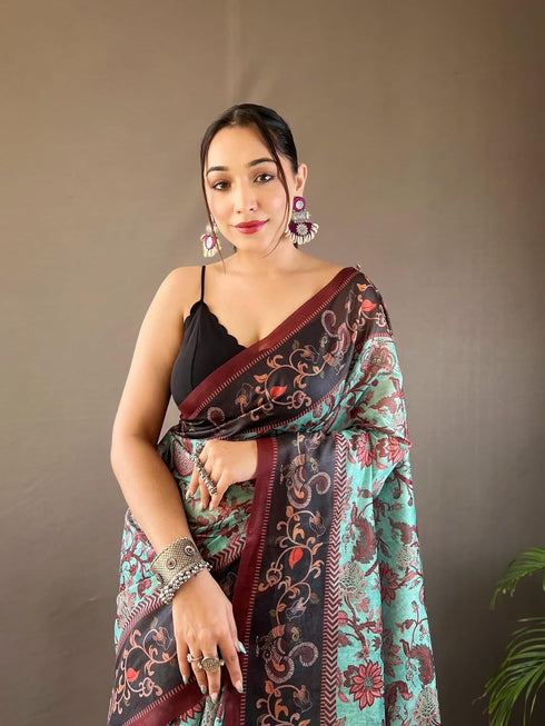 Vasthrlay Kalamkari Cotton Blouse Ethnic Wear