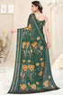 Vasthrlay Fashion Chiffon Printed Grey Ethnic Wear