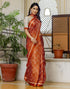 Vasthrlay Bandhani Printed Unstitched Wine Saree