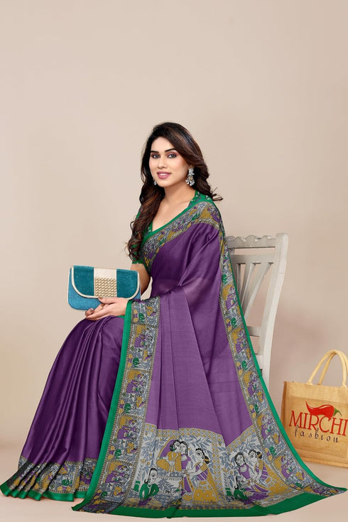 Vasthrlay Fashion Chiffon Georgette Teal Ethnic Wear