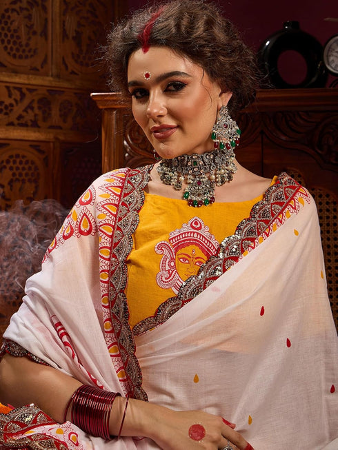 Vasthrlay Printed Unstitched Smc Ethnic Wear