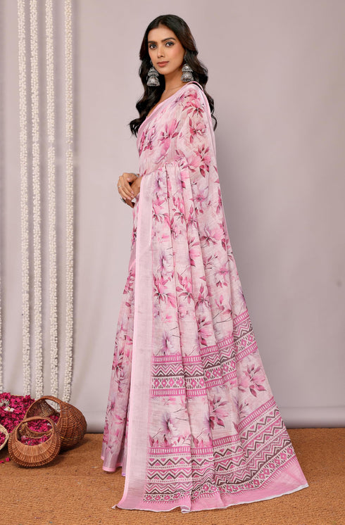 Vasthrlay Cotton Printed Saree