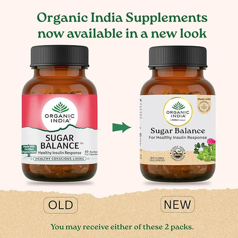 Organic India Sugar Balance Veg Capsules