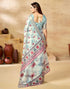Vasthrlay Womens Printed Unstitched Beige Saree