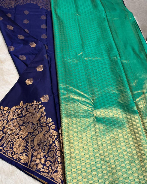 Vasthrlay Banarasi Unstitched Saree