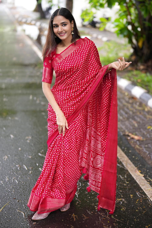 Vasthrlay Fashion Bandhani Printed Ethnic Wear