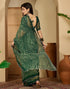 Vasthrlay Georgette Embroidery Unstitched Yellow Saree