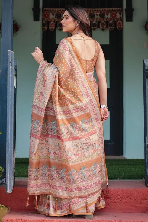 Vasthrlay Cotton Unstitched Blouse Ethnic Wear