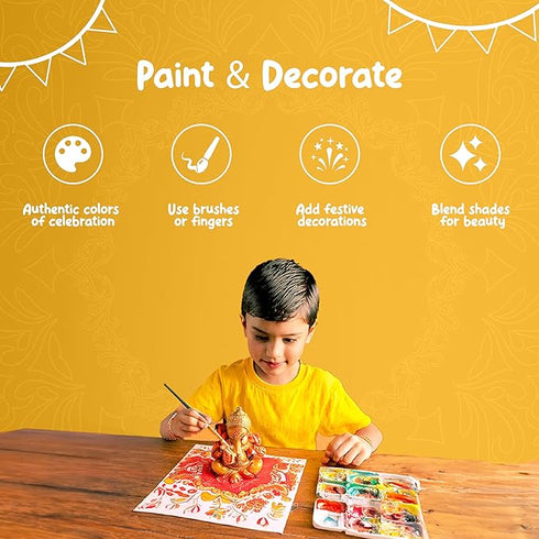 Meetakriti Clay 2 Piece Ganesha Diy Mould Kit