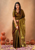 Vasthrlay Handloom Unstitched Brown Ethnic Wear