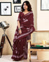 Vasthrlay Womens Printed Unstitched Dark Green Saree