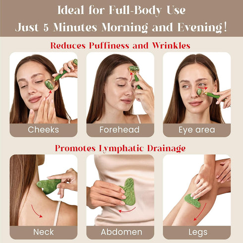Rena Chris Gua Sha and Face Roller Set