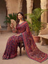 Vasthrlay Chanderi Printed Coffee Saree
