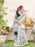 Vasthrlay Womens Printed Unstitched Dusty Pink Saree