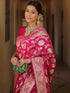 Vsathrlay Saree Kanjivaram Silk Pari Red