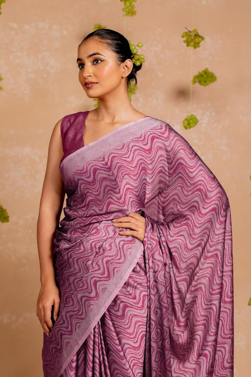 Vasthrlay Fashion Chiffon Geometric Printed Ethnic Wear