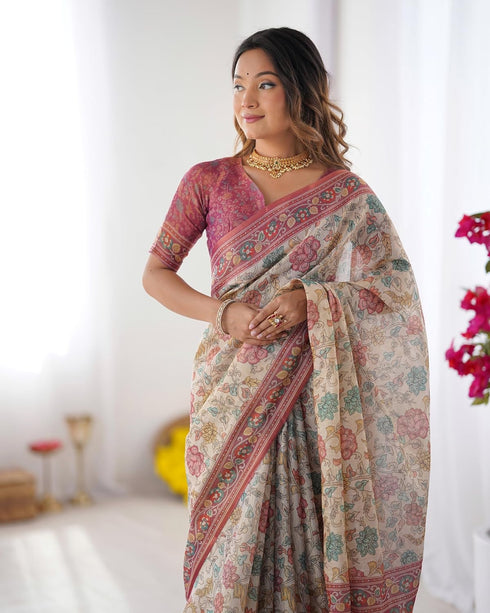Vasthrlay Handloom Burgundy Traditional Saree