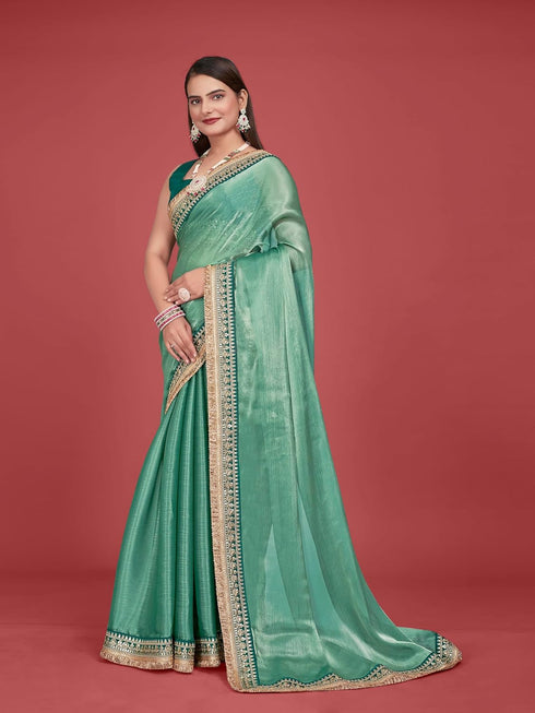 Vasthrlay Trendy Organza Saree Blouse