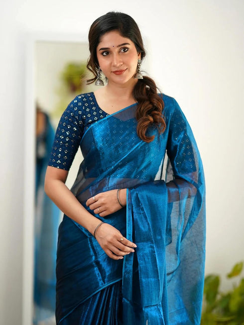 Vasthrlay Handloom Embroidery Unstitched Gold Ethnic Wear
