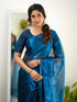 Vasthrlay Handloom Embroidery Unstitched Gold Ethnic Wear