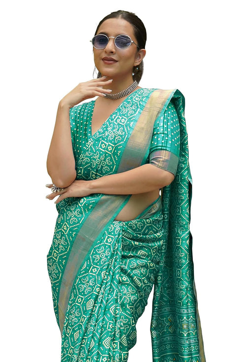 Vasthrlay Fashion Handloom Printed Dusty Ethnic Wear