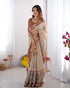 Vasthrlay Handloom Grey Beige Traditional Saree