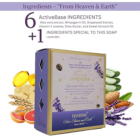 Nyassa Luxurious French Lavender Handmade Natural Bathing Soap