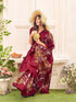 Vasthrlay Womens Abstract Unstitched Off White Saree