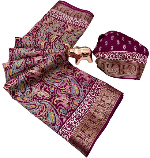 Vasthrlay Kashmiri Print Saree