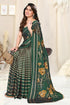 Vasthrlay Fashion Chiffon Printed Grey Ethnic Wear