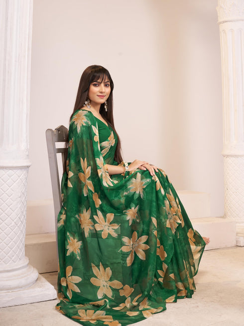 Vasthrlay Chiffon Floral Saree