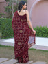 Vasthrlay Chiffon Printed Unstitched Teal Saree