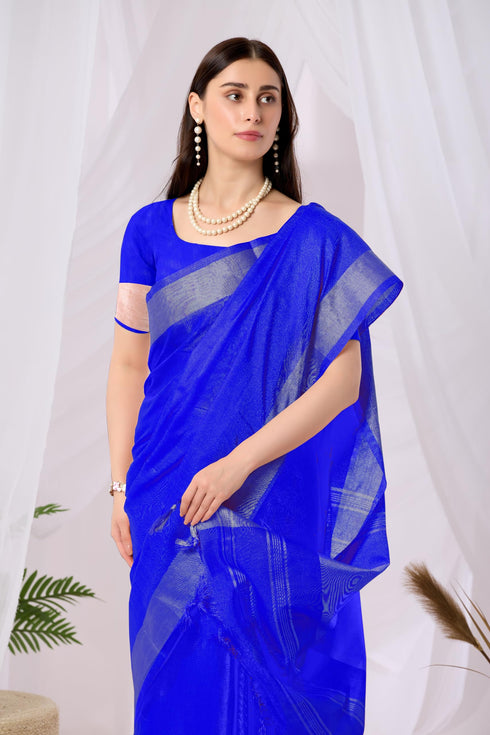 Vasthrlay Green Unstitched Saree