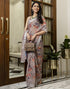 Vasthrlay Womens Cotton Unstitched Teal Saree