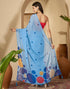 Vasthrlay Georgette Printed Unstitched Pink Saree