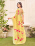 Vasthrlay Womens Printed Unstitched Light Green Saree