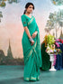 Vasthrlay Chiffon Jacquard Unstitched Black Saree