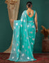 Vasthrlay Georgette Printed Unstitched Orange Saree