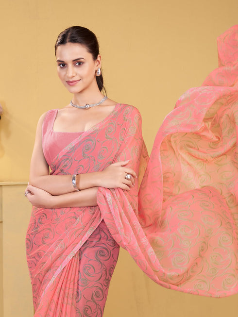 Vasthrlay Chiffon Printed Saree