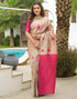 Vasthrlay Banarasi Unstitched Pink Saree