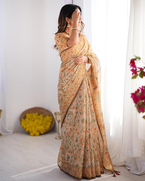 Vasthrlay Handloom Grey Green Traditional Saree