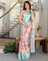 Vasthrlay Womens Printed Unstitched Beige Saree