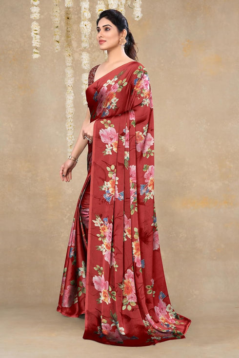 Vasthrlay Fashion Chiffon Printed Dusty Ethnic Wear