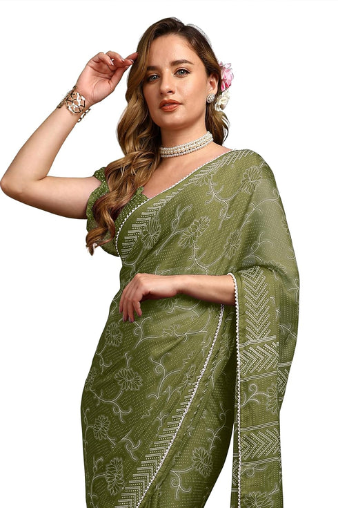Vasthrlay Fashion Chiffon Printed Ethnic Wear
