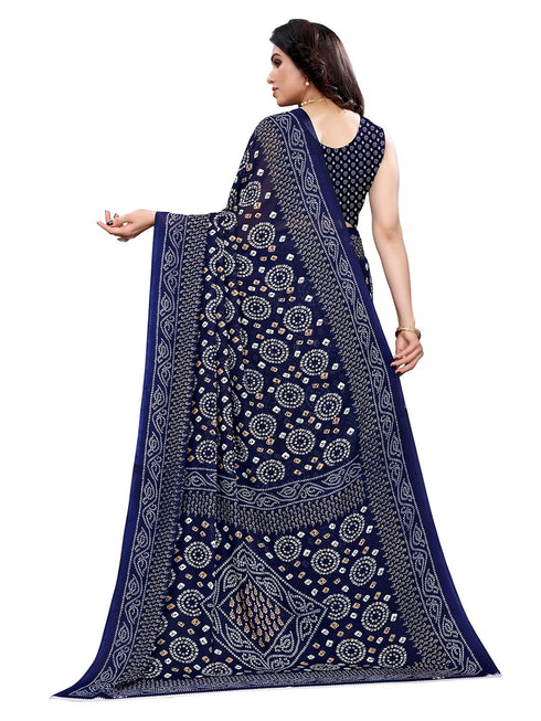 Vasthrlay Georgette Bandhani Printed Maroon Saree