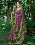 Vasthrlay Chiffon Printed Unstitched Pink Saree