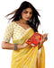 Vasthrlay Womens Printed Yellow Saree With Unstitched Blouse Piece