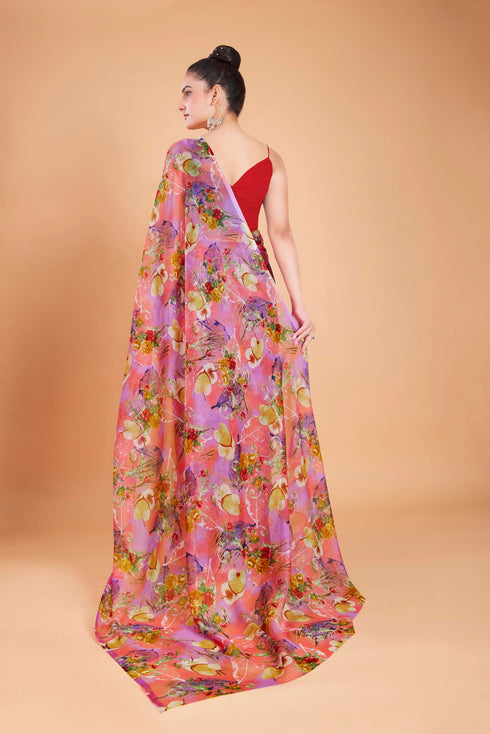 Vasthrlay Chiffon Floral Saree